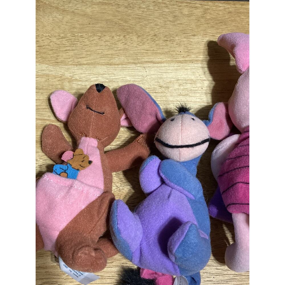 Mattel Winnie the Pooh Plush Lot Kanga and Roo (Vintage 1997), Eeyore, Piglet - Picture 11 of 11